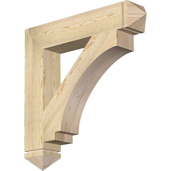 Ekena Millwork Imperial Arts & Crafts Rough Sawn Bracket, Douglas Fir, 6"W x 34"D x 34"H BKT06X34X34IMP03RDF - main